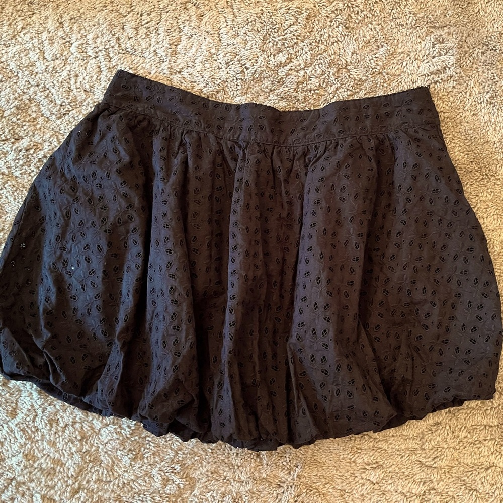 Vintage Luella x Target black eyelet bubble skirt